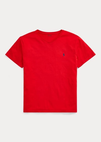 Playeras Polo Ralph Lauren Hombre Rojos - Classic Fit V-Neck - TGPAL5207